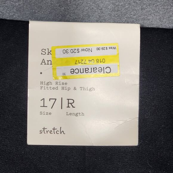 A New Day Skinny Ankle Pants High Rise Black Stretchy Pull On Size 17 R - Picture 10 of 13